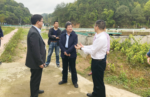 贛州市副市長(zhǎng)胡聚文調(diào)研我司定南馬山逕、石陂角稀土尾水收集處理站
