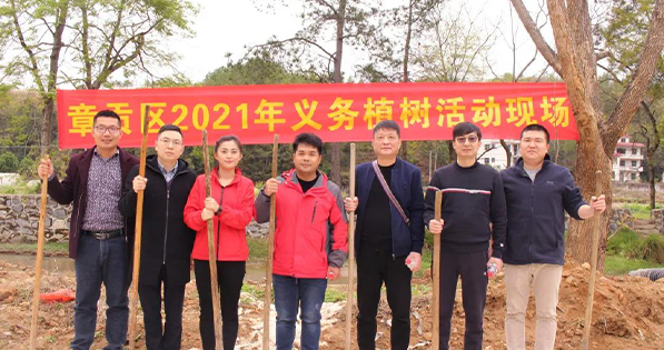 春回大地，萬物復蘇丨挺進環(huán)保聯(lián)合贛南專員辦、區(qū)生態(tài)環(huán)境局等單位開展義務植樹節(jié)活動